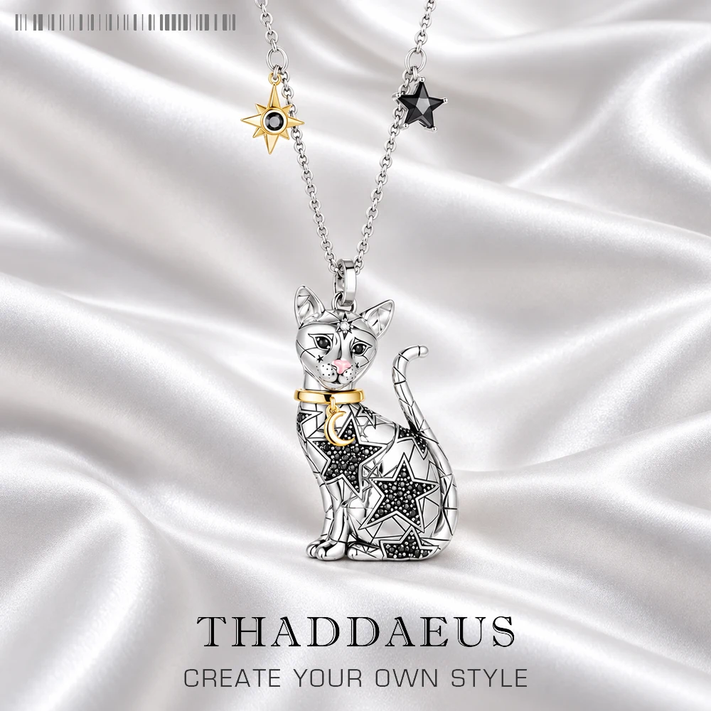 Pendant Necklace Magic Cat,Brand New Fashion Jewelry Europe 925 Sterling Silver Gift For Women