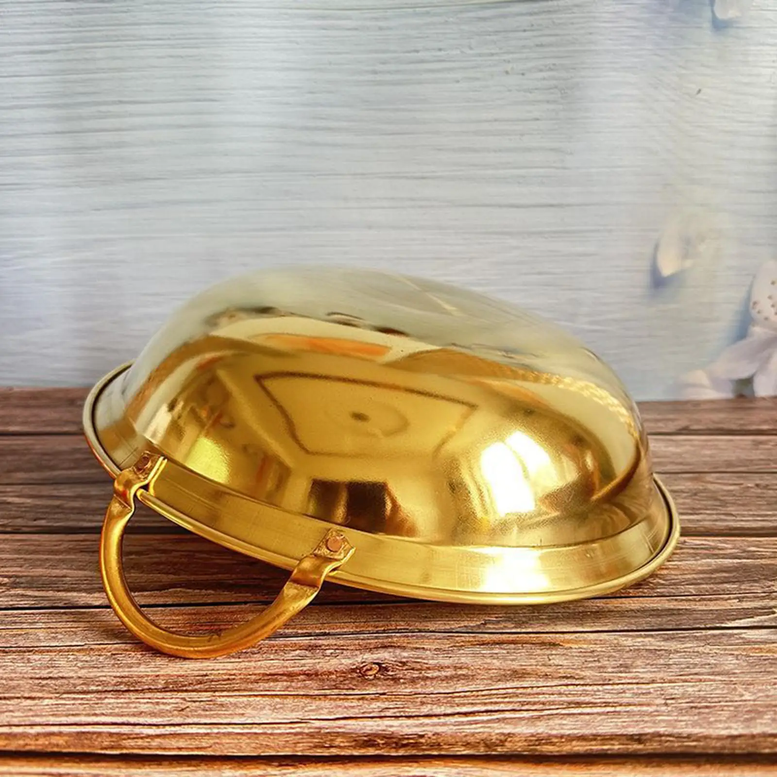 

Chinese Style Brass Hot Pot Thermal Conductive Cooking Pan Versatile Wok Soup Pot for Home Camping