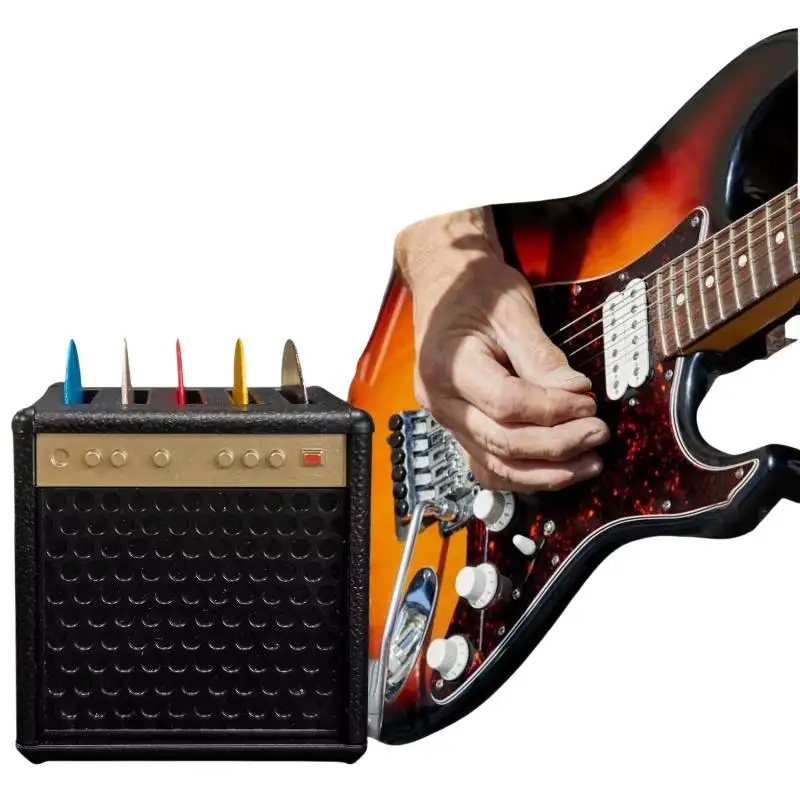 Universeller, tragbarer Gitarrenplektrumhalter, kratzfestes Aufbewahrungsetui für Akustik- und E-Gitarren, für den Heimgebrauch. – Detail 7