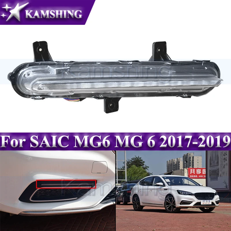 

Kamshing Daytime Running Light For SAIC MG6 MG 6 2017-2019 Front Foglight DRL Day Light Signal Lamp Driving Lamp
