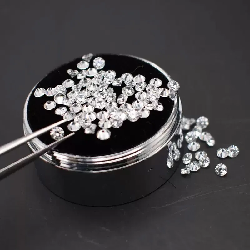 Moissanite Loose Wholesale 1.0CT Small Size 0.7mm~3.0mm D Color VVS1 Gemstone Lab Grown Moissanite Diamonds