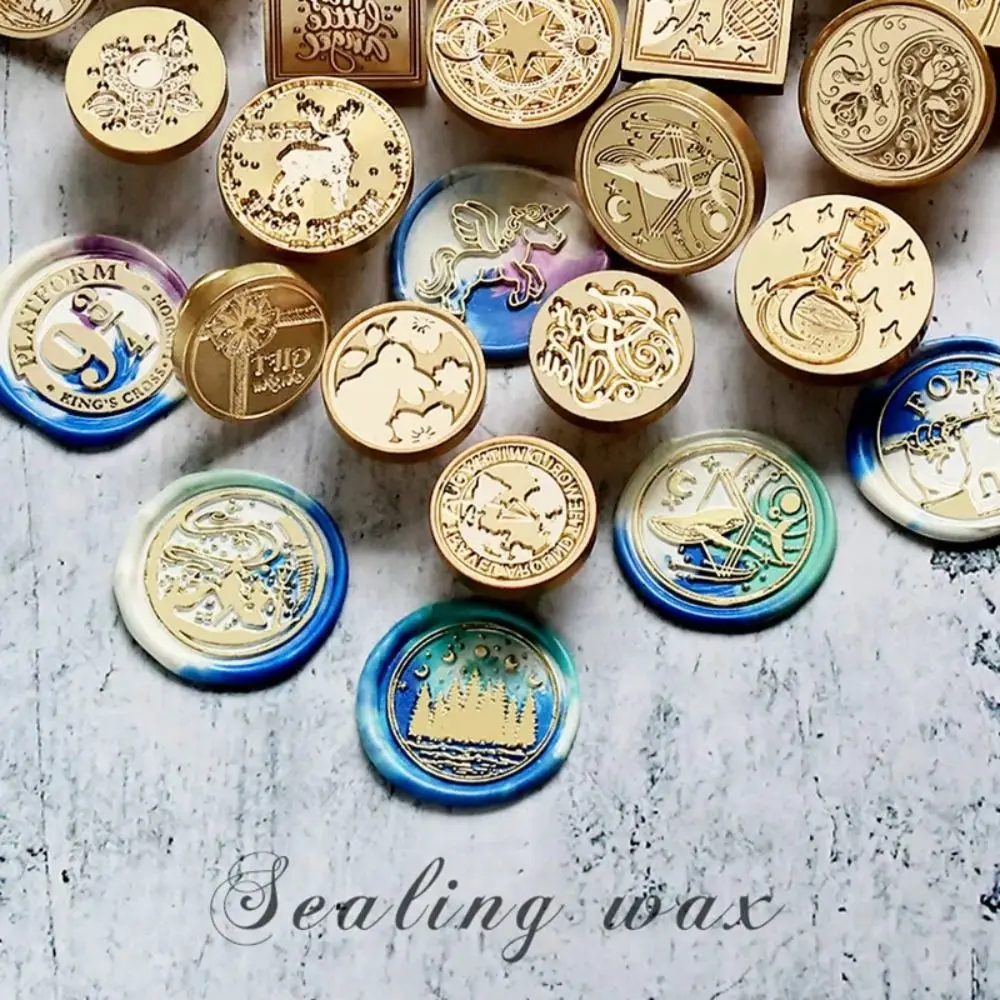 

Butterfly Icon Wax Seal Stamp Replace Head Star Sky Pattern Flowers Sealing Wax Seals Head Retro DIY Tool