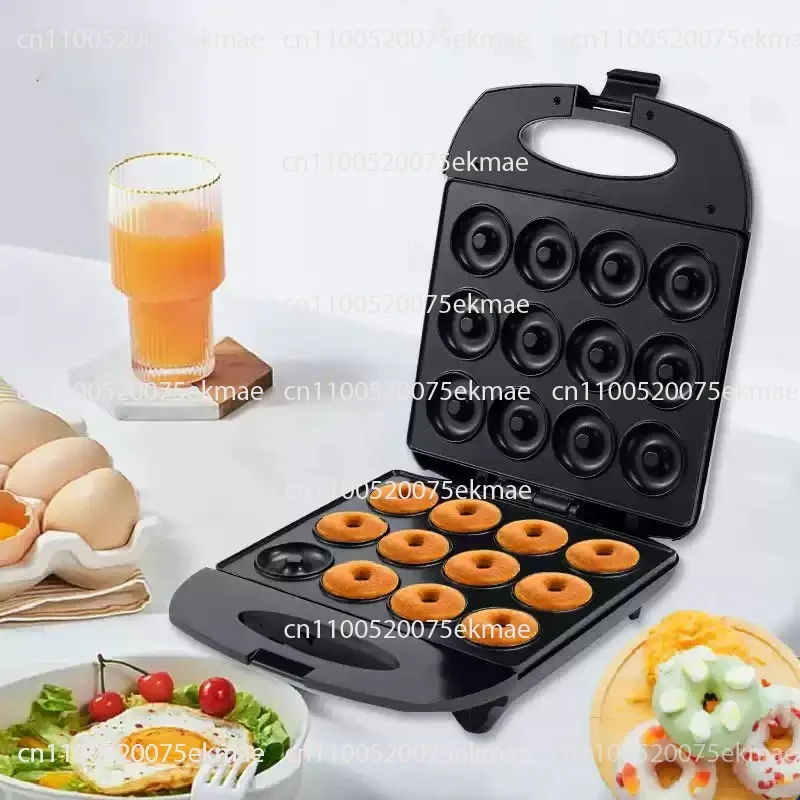 Doughnut Maker / Breakfast Cake and Flatbread Maker, 16-cavity, Double-sided Heating