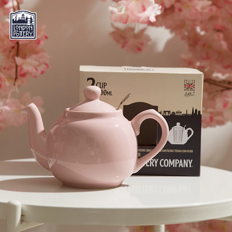 London Pottery Farmhouse Series 2 Cup Teapot Sakura Pink British Ceramic 600ml Teapot for Afternoon Tea Tea set Teapots