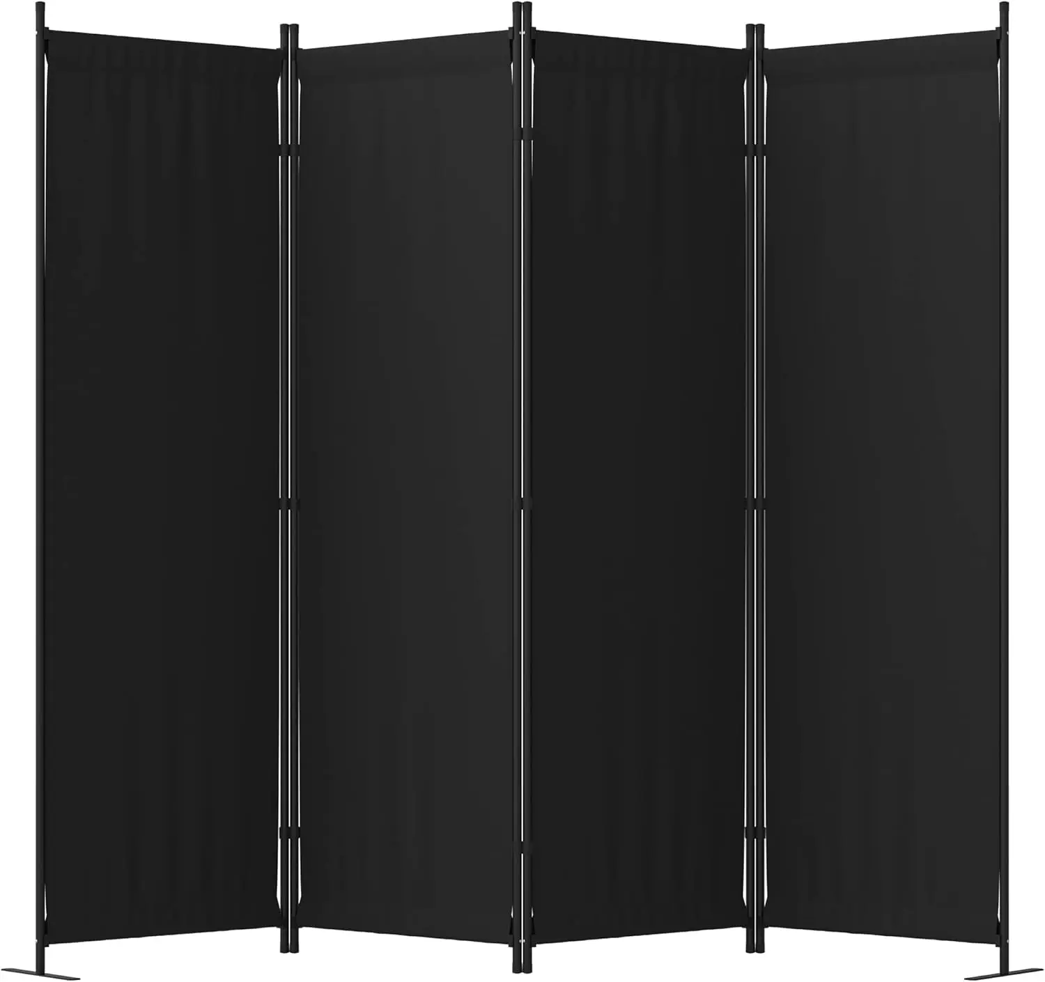 

4-Panel Folding Privacy Screen, 88" Portable Room Divider with Metal Feet for Office Bedroom Hospital