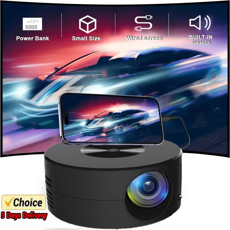 YT200 Smart Projector Auto Focus Android LED HD Projetor Supports Decoding 1080P Videos Home Cinema Outdoor Portable