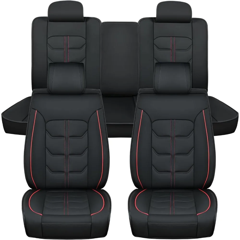 أغطية مقاعد جلدية مقاومة للماء مخصصة لنماذج جيب رانجلر JK & JL ذات 4 أبواب 2007-2024 مع وسادة مقعد منفصلة