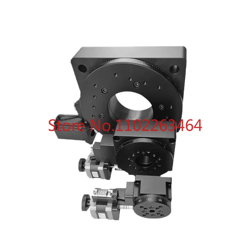 Electric rotary table indexing plate hollow rotary platform Y200RA turbine worm laboratory precision reducer