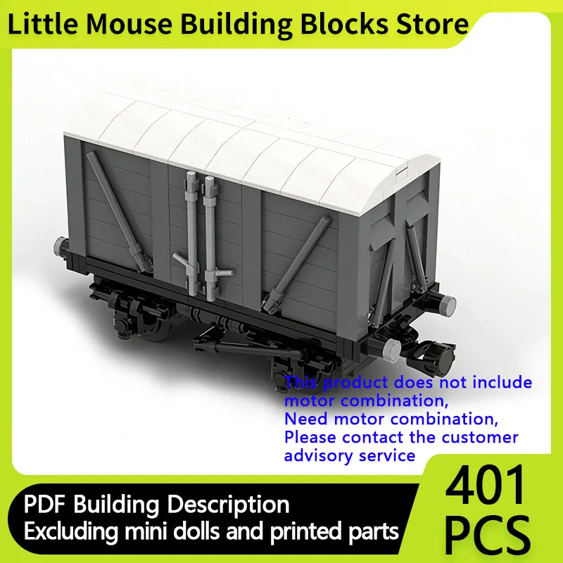 

City Car Model MOC Building Bricks Railway Train Vented Boxcar Modular Technology Children Holiday Gifts Assemble Toys Suit