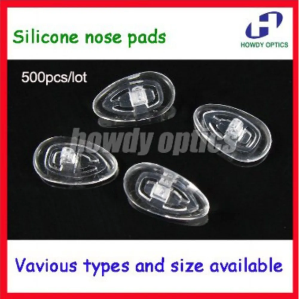 500 шт./лот, бесплатная доставка, розничная оптовая продажа, очки, силиконовые подушечки для носа различных типов и размеров, аксессуары для очков