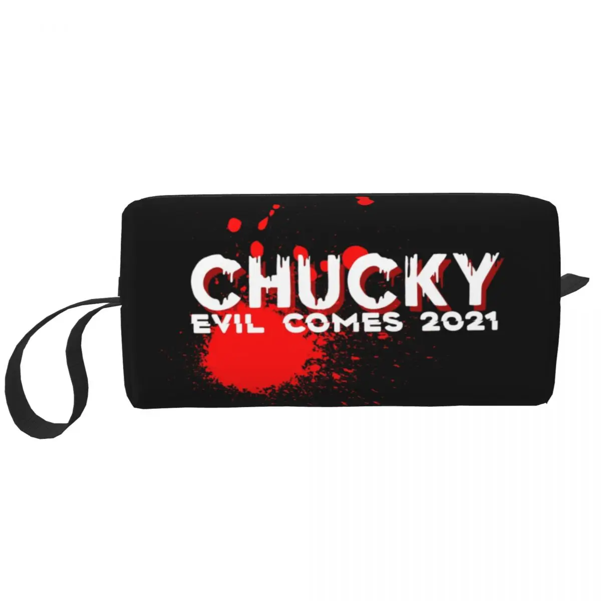 Custom Chucky Evil Comes 2021 Toiletry Bag Women Child's Play Scary Cosmetic Makeup Organizer Lady Beauty Storage Dopp Kit Case