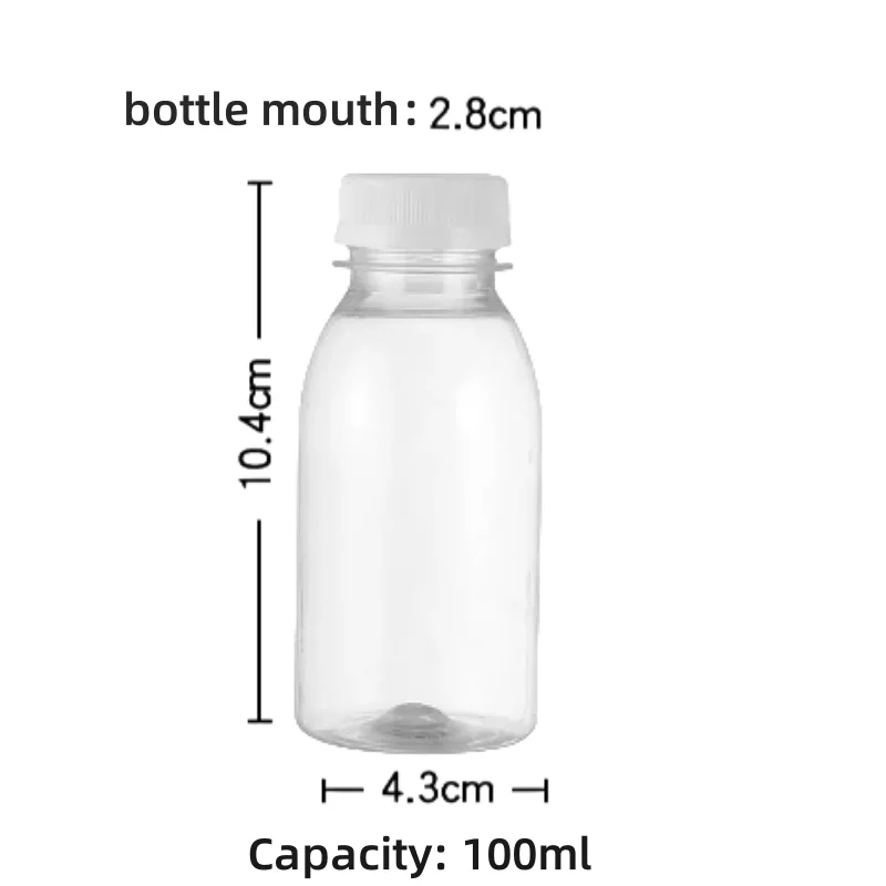6pcs Milk Bottles Small Juice Leakproof Milk Portable Beverage Water Sealing Juice Ginger shot