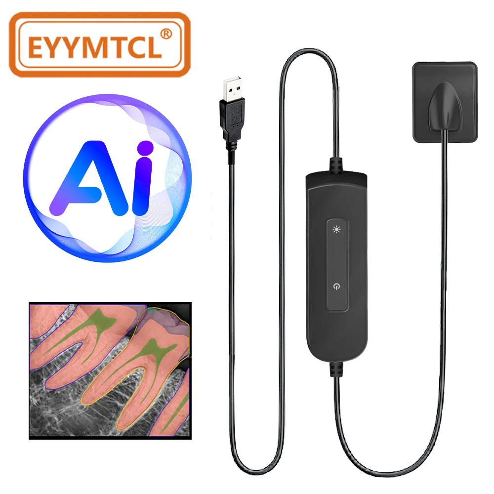

Цифровой интраоральный датчик EYY Dental AI с HD-визуализацией, система радиовизиографии, рентгеновский датчик для полости рта, включая программное обеспечение