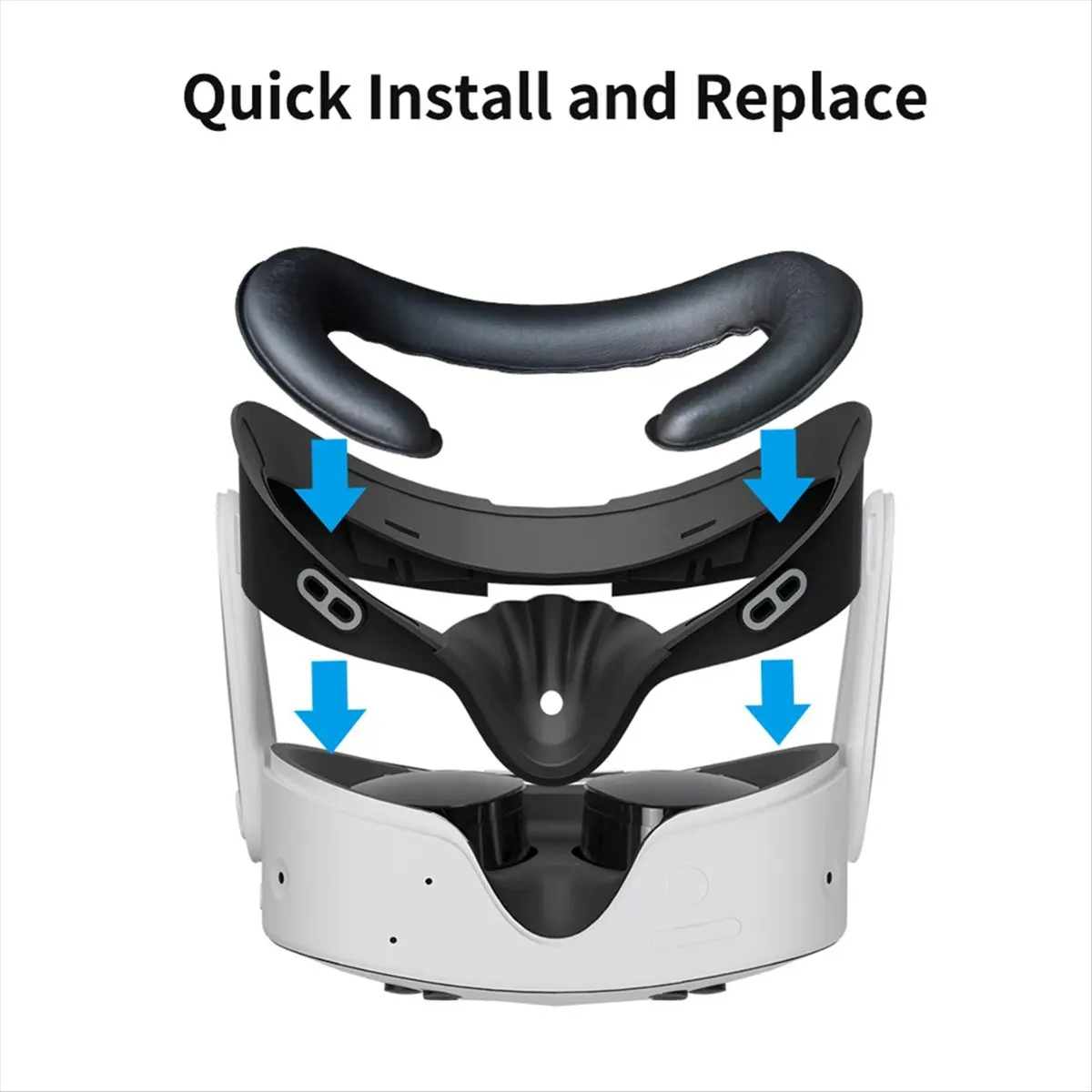 

*A14E удобный регулируемый сменный кронштейн из пенопласта из искусственной кожи для Meta Quest 3S, подушка для интерфейса, аксессуары VR