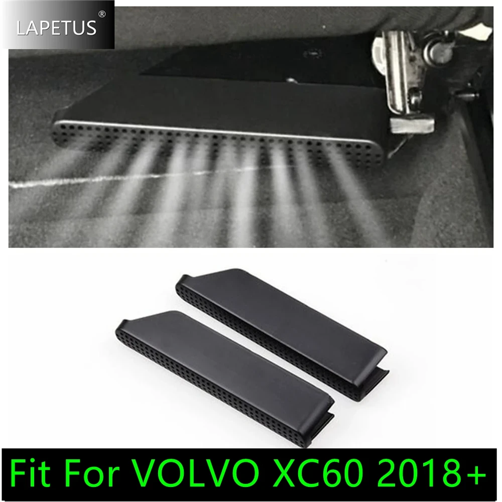 

Black Accessories Fit For VOLVO XC60 2018 - 2024 Auto Seat Chair Below Air Condition AC Vent Outlet Protector Molding Cover Trim