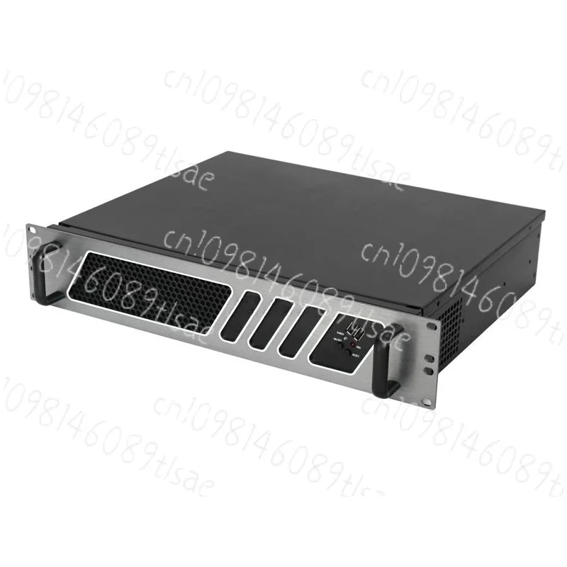 19-inch 2U Rack Server Case ATX Motherboard Black Steel Chassis Cooling Fans Tool-Free Design view 3