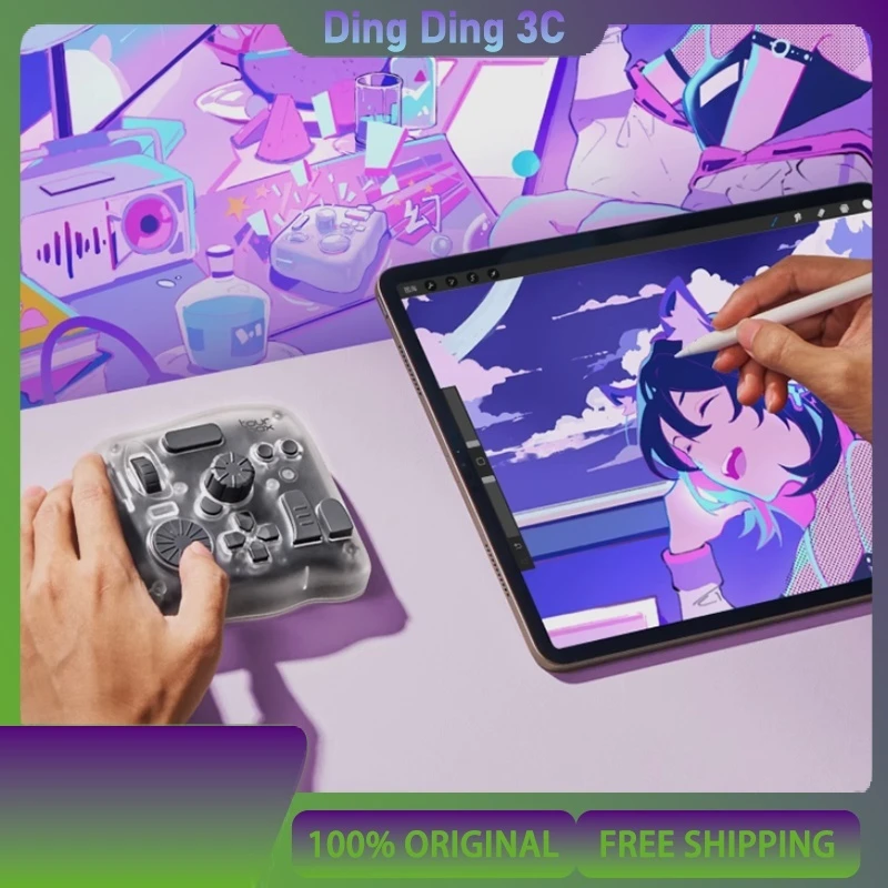 

TourBox Elite Plus Bluetooth Keyboard Console Custom Drawing CSP iPad Mini Keyboard Portable Creative Designer PC Customizable