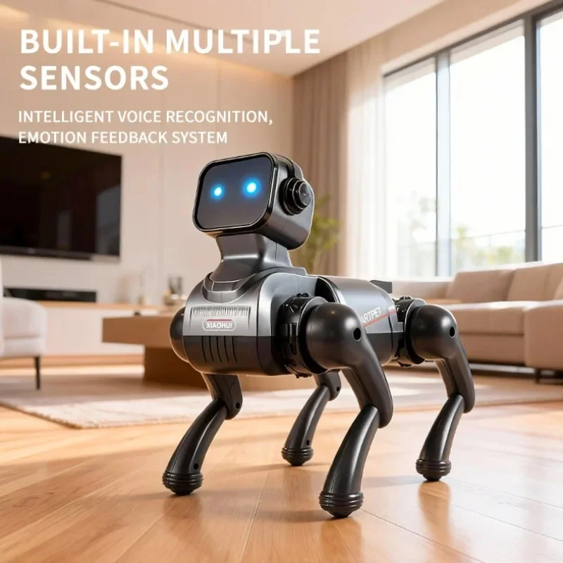 AI Intelligent RC Robot Dog Voice Recognition One-Spray Robotic Dog Electronic Pet Toys Remote Control Gifts