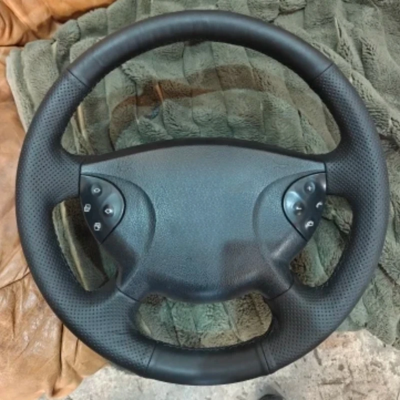 Housse de volant en cuir noir pour Mercedes Benz Classe E, W211 G-Class W463 E350 E320 2002 2003 2004 2005, accessoires auto