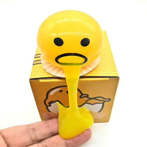 New 20PC Egg Yolk Stress Relief Balls With Yellow Goop Relieve Stress Toy Funny Squeeze Tricky Antistress Disgusting Egg Toys