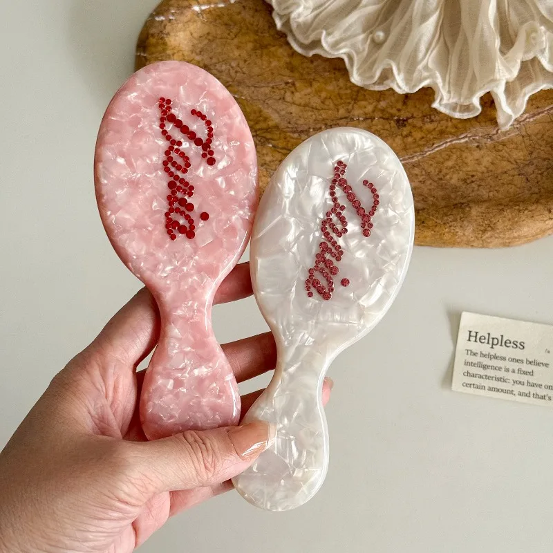 

1Pcs Lady's Acetic Acid Air Cushion Comb Massage Scalp Smooth Hair Comb Daily Hair Care/Portable Hairdressing Comb for Going Out