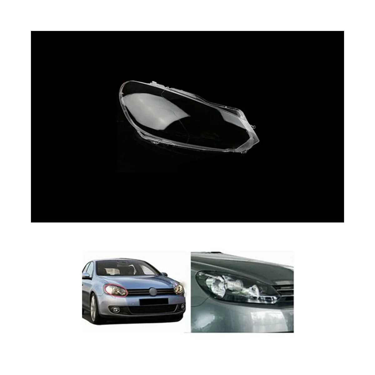 Car Left Headlight Cover Head Light Lamp Shade Transparent Lampshade Lamp Shell Dust Cover for VW Golf 6 MK6 2010-2014