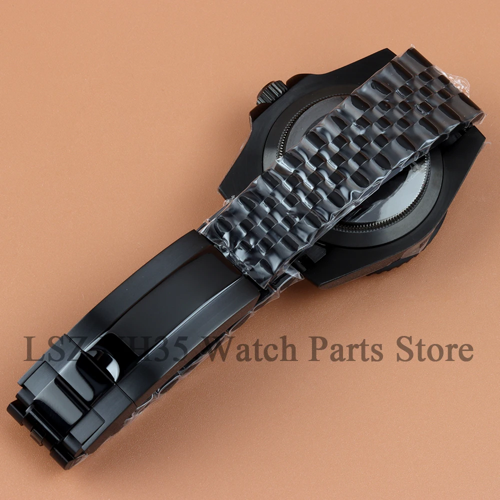 40 مللي متر حافظة سوداء اليوبيل سوار صالح يخت ماستر GMT الفرعية الياقوت الزجاج ساعة رجالي لحركة NH34 NH35 NH36 NH38