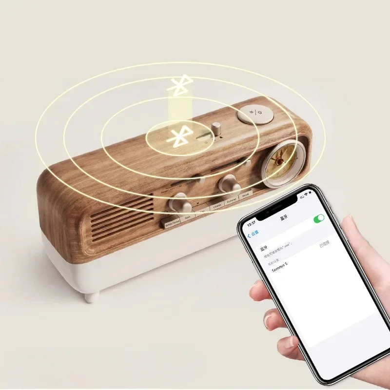 ضوء ليلي محيط للاستيقاظ من KPI، ضوضاء بيضاء، ساعة منبه محمولة، مكبر صوت، زخرفة، هدية