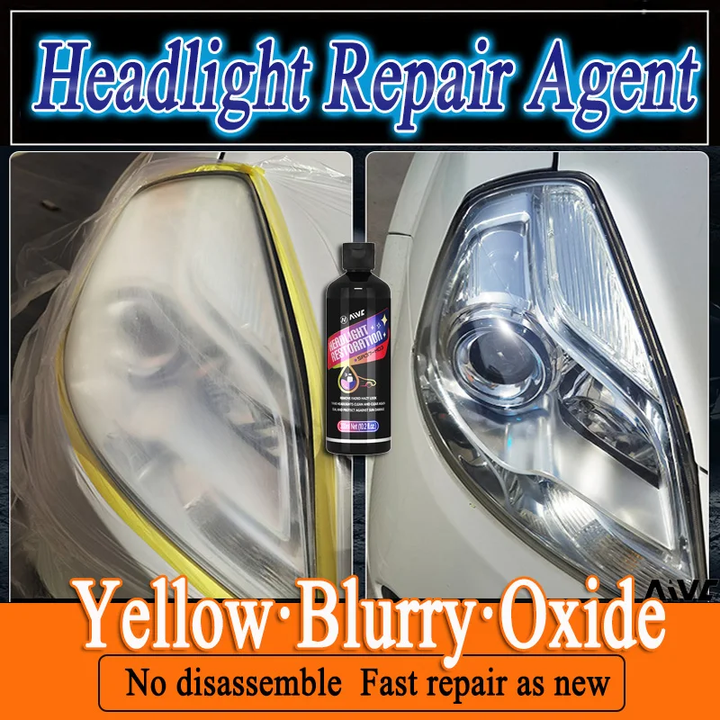 Car Headlight Restoration Automotive Headlight Oxidation Yellowing Scratches Blurring Crystal Plating Coating Refurbishment