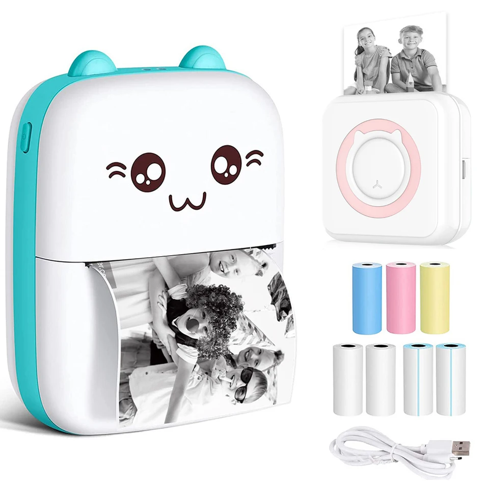 Imprimante Thermique A4 Imprimante Thermique Portable Bluetooth - PNGOS - Sans Encre, Pour Photos, étiquettes Et Notes DIY