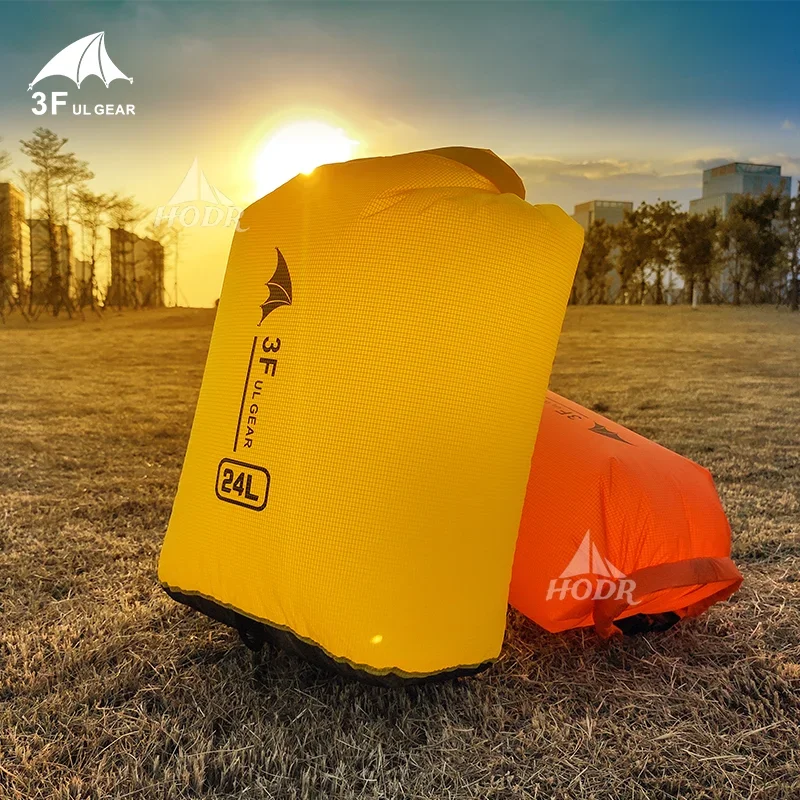 HODR-bolsa seca de compresión al vacío 3F UL GEAR 15D, 12/24/36L, ultraligera, impermeable, bolsas de almacenamiento para acampar al aire libre y senderismo