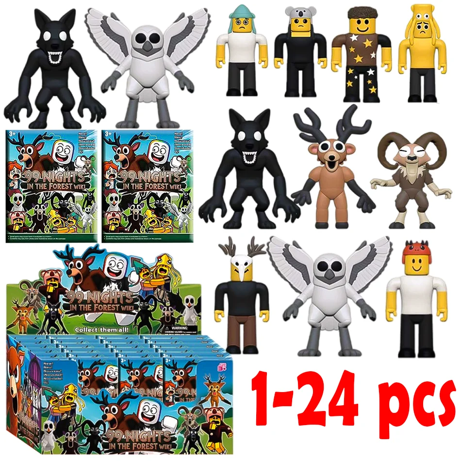 

Hot 99 Nights in The Forest blind box Action Figure Deer Owl Goat Figurine Fans Christmas Gifts Desktop Model Ornaments in stock