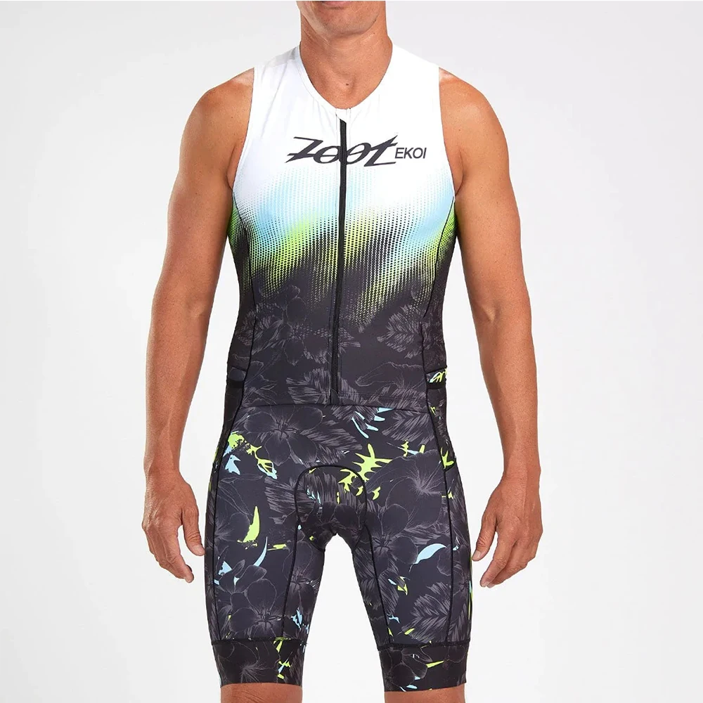 Zootekoi Heren Fietsen triatlón Mouwloze Ademend ajustado Zomer bicicleta de montaña Fietskleding deporte al aire libre ropa para correr