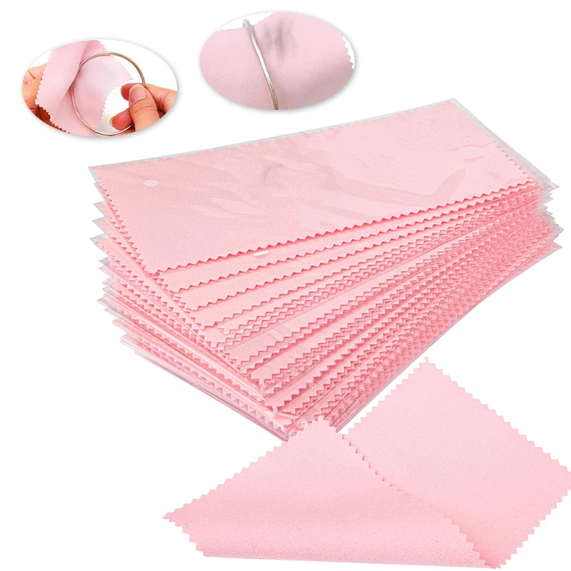 

10 Pcs Individually Wrapped 8x16cm Jewelry Cleaning Cloth Anti Tarnish Reusable Soft Wiping Cloth Keep Jewelry Shining Tools