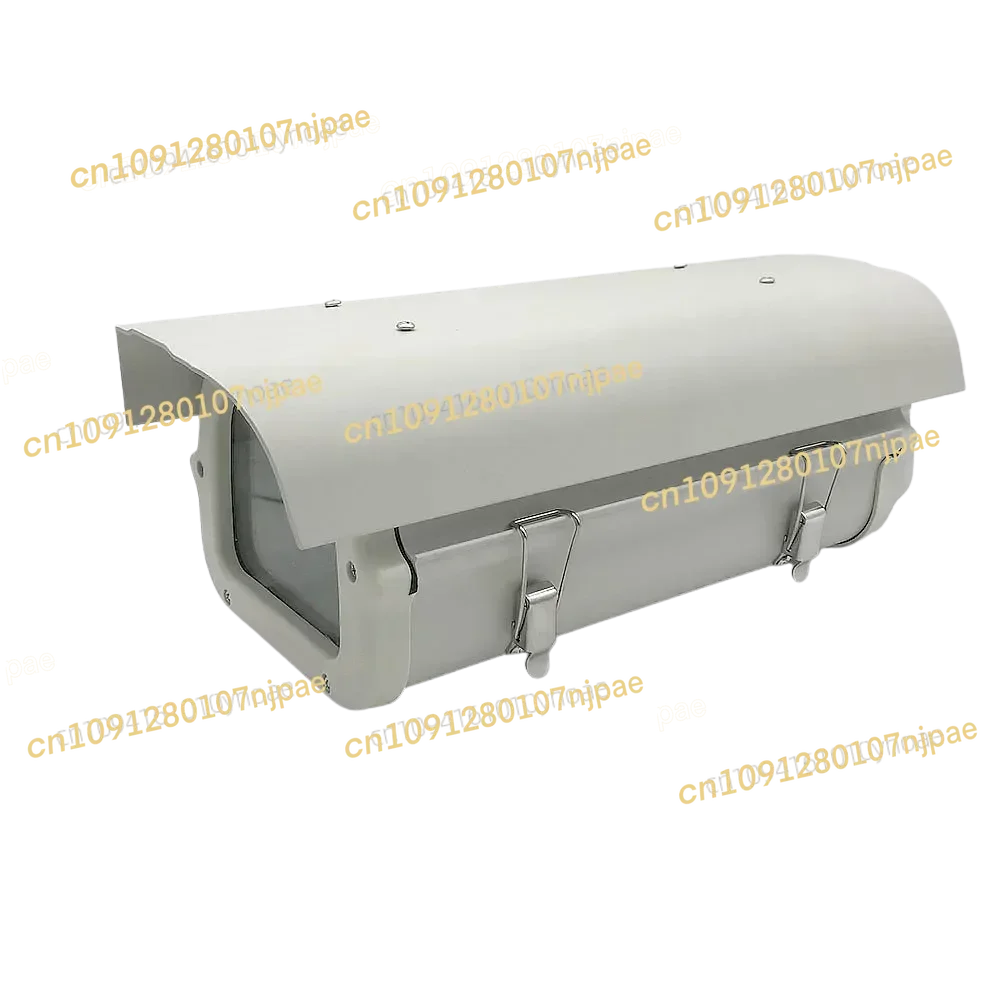 

In Stock 12 Inch Outdoor Rainproof Clear Glass CCTV Enclosure Surveillance Protective Cover Aluminum Side Lock Opening Casing