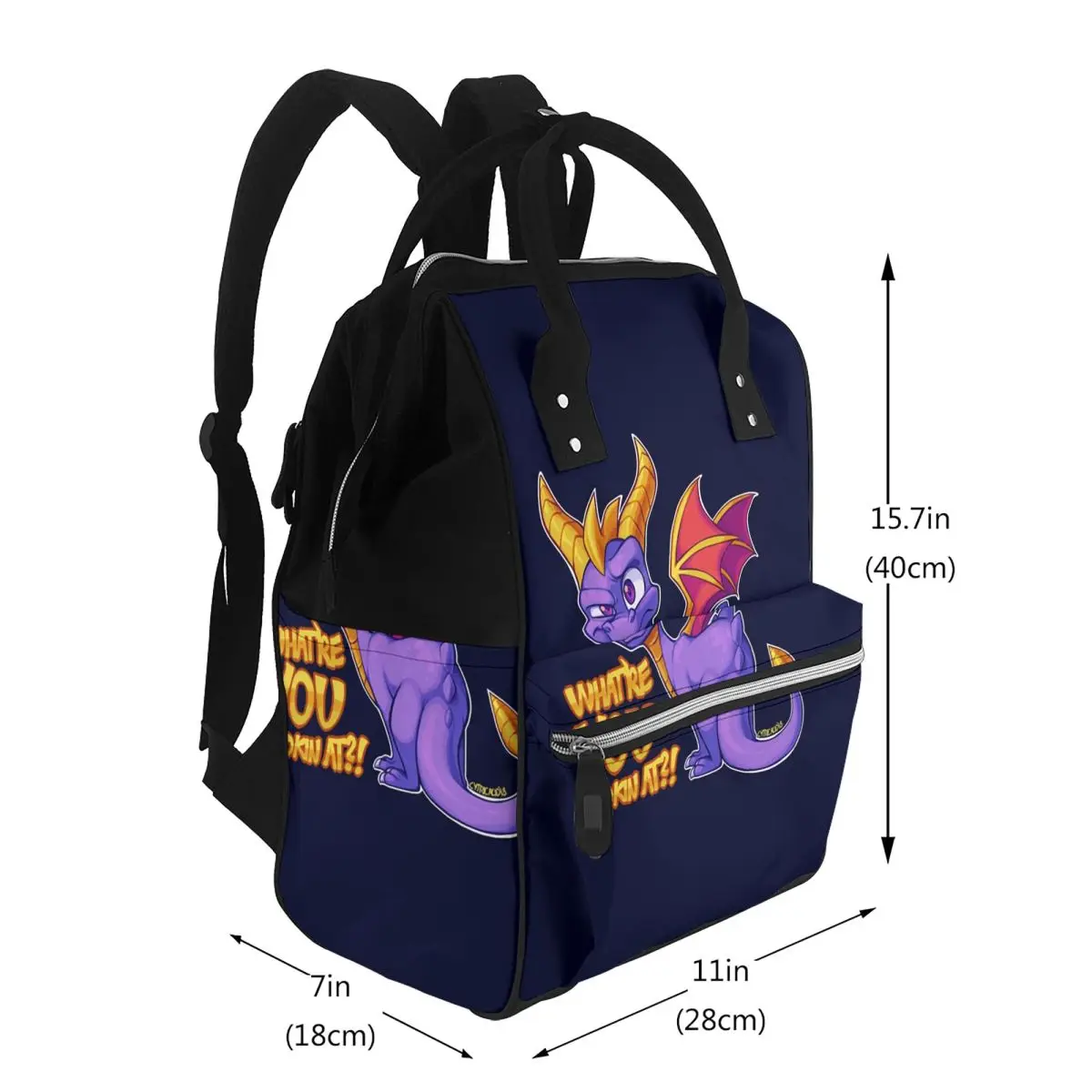 Spyro Pattern Student Backpack School Bag Hiking Travel Daypack for Men Women Bookbag Shoulder Bags