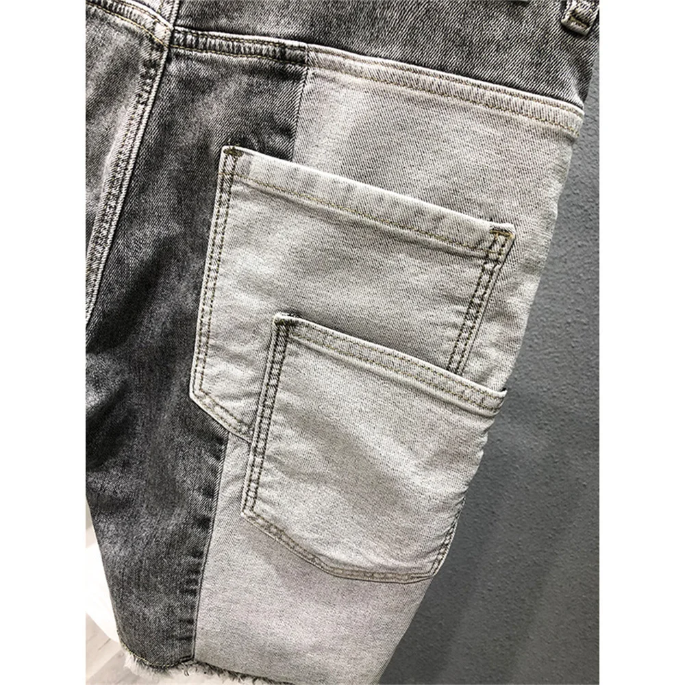 Pants Men Jeans Shorts Hole Streetwear Harajuku Slim Straight Denim Shorts Summer Casual Baggy Ripped Jeans for men clothing