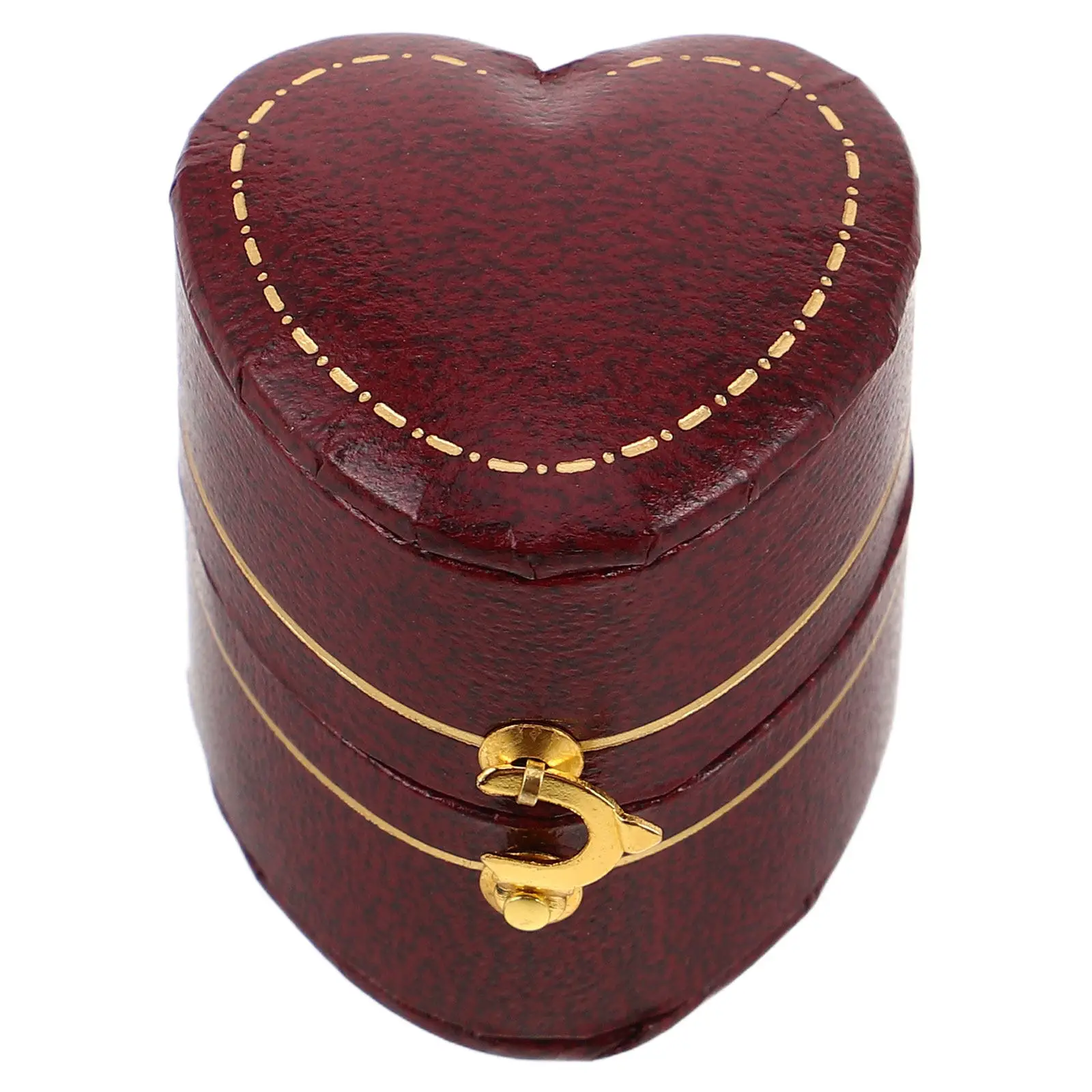 

Vintage Heart-Shaped Mini Jewelry Box Portable Travel Organizer Small Trinket Case Wedding Rings Keepsake Box for Women Girls