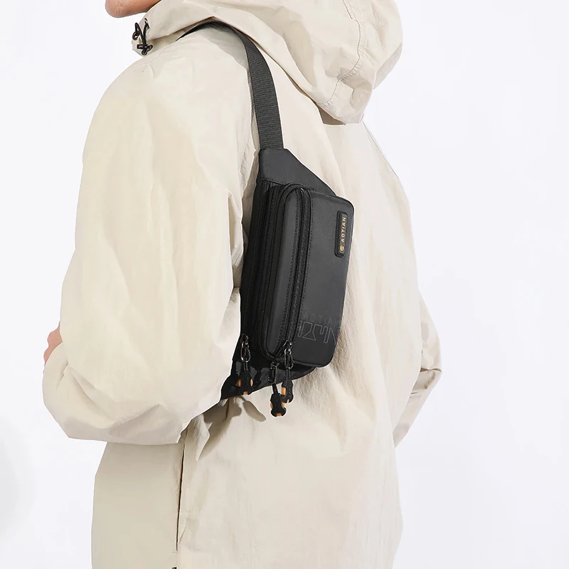 AOTIAN bag Men's Waist Packs Nylon Man Sports Chest bags Travelling Male Shoulder bag Hiking Phone Money boy Crossbody Bags
