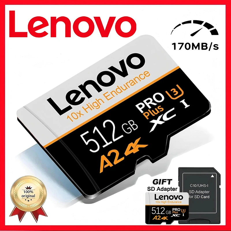 Lenovo Ultra HD Memory Card SD Cards TF Cards Micro TF SD 512GB 256GB 128GB V10 U1 for Drone / iOS / Nintendo Switch