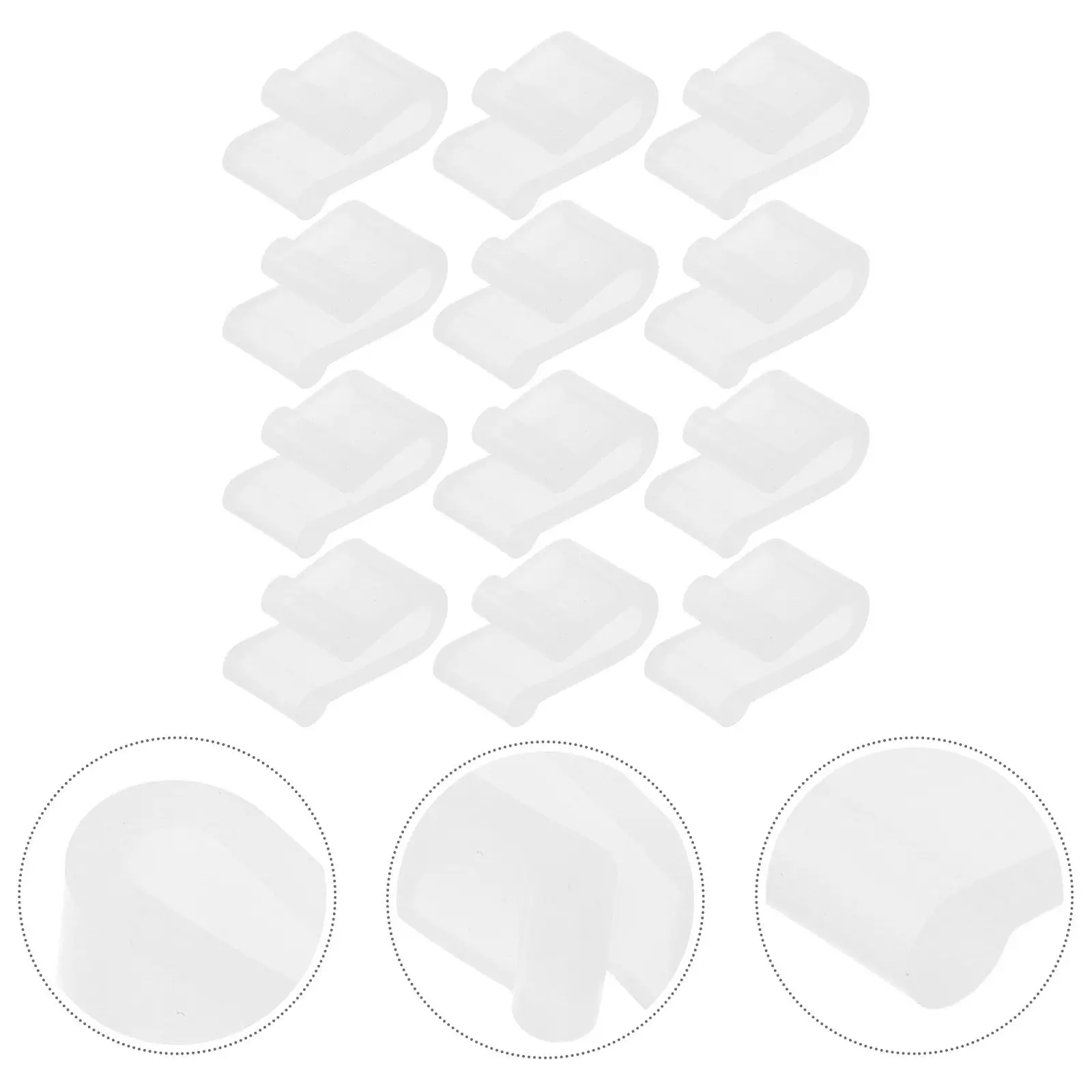 12Pcs Pot Lid Protector Clips Dutch Oven Accessories Silicone Cookware Lid Lifte Bumper for Safe Stacking Storage and Display