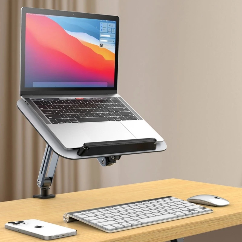 360 degree long arm tablet stand with two design and multi adjustable aluminum phone desk stand