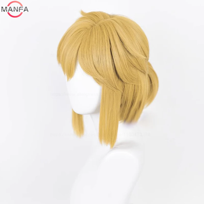 High Quality Link Wig Cosplay  Blonde Brown Wig Cosplay Anime Wigs Heat Resistant Synthetic Wigs Halloween Wigs