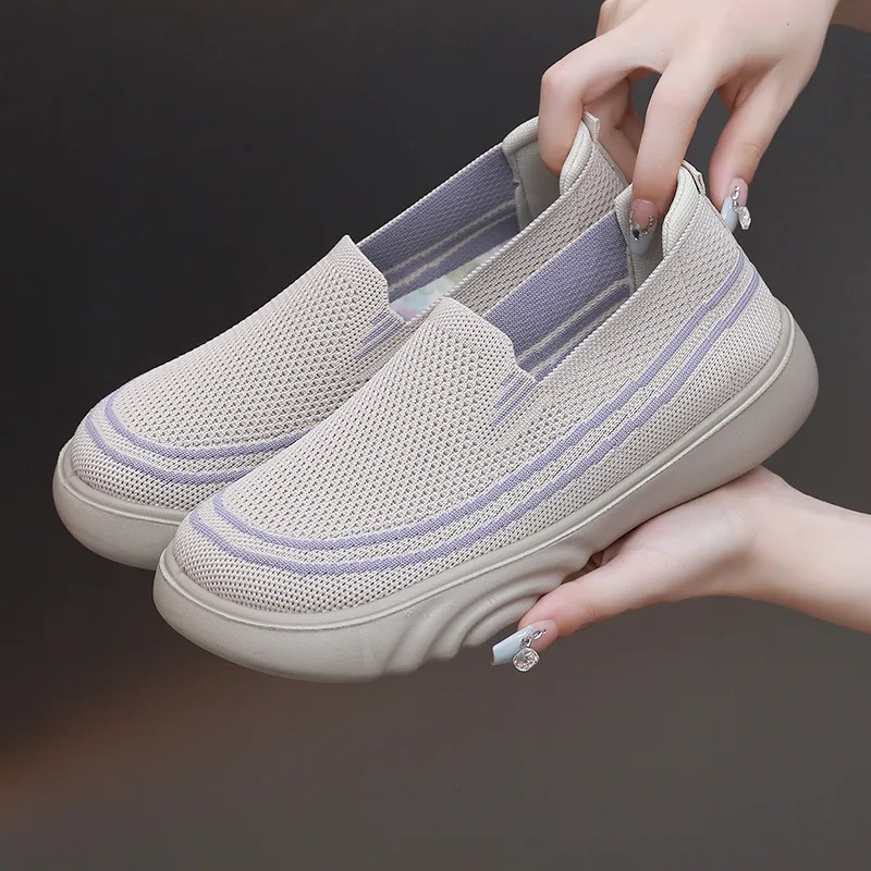 Chaussures Décontractées à Semelles Souples pour Femme, en Tissu Respirant, à la Mode, Nouvelle Collection d'Été