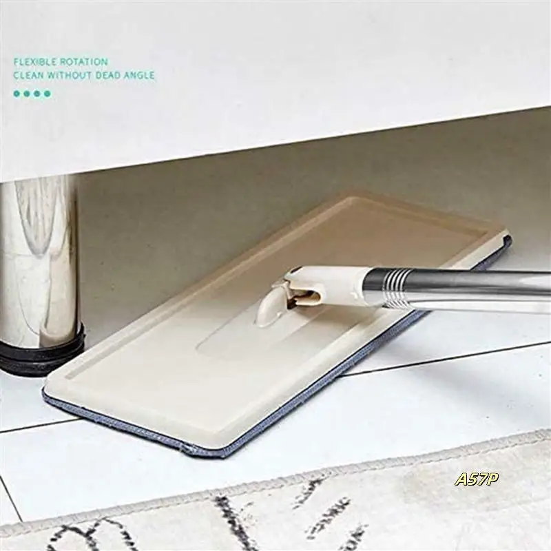 

2X Floor Mop Set 360 Degree Rotation Telescopic Handle Self-Cleaning Flat Mop With Microfibre Pads And Cleaning Bucket