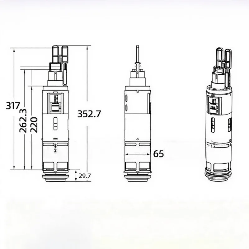 플러시 밸브 244.820.00.1 게브릿 타입 212 호환 시스템형 플러시 밸브 UP300/320/720