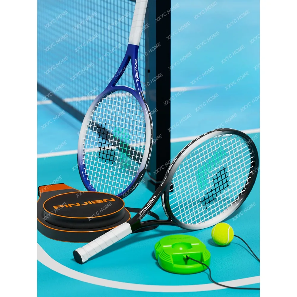 Tennis Rebound Trainer Tennis Rackets Single Play with Line Self-Training Artifact