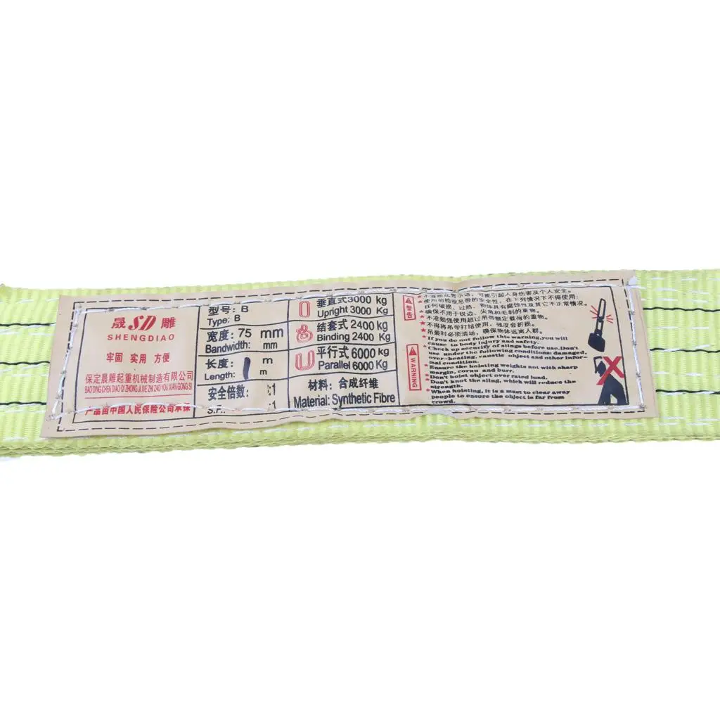 Wear Resistant Flat Eye Web Sling Polyester Material 3 Ton Lift Sling for Warehouse Heavy Load Handling