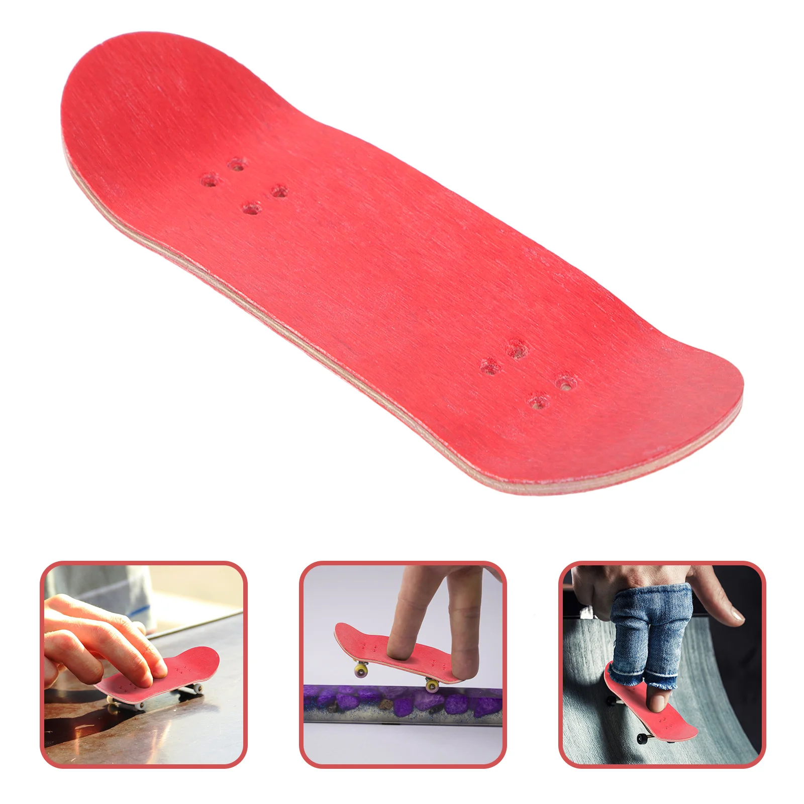 Finger-Skateboard aus Holz, Mini-Deck für Kinder und Erwachsene, rutschfeste Oberfläche, stressabbauend, DIY-Fähigkeiten, Spiel, Desktop-Dekoration, Party