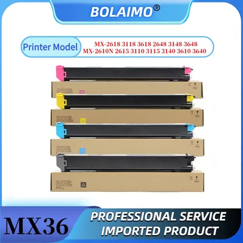 Cartuccia toner 4PCS MX36 per Sharp MX-2610N 2615 3110 3115 3140 3610 3640 Toner giapponese compatibile di alta qualità CMYK